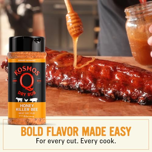 Kosmos Q Honey Killer Bee BBQ Rub final plated dish