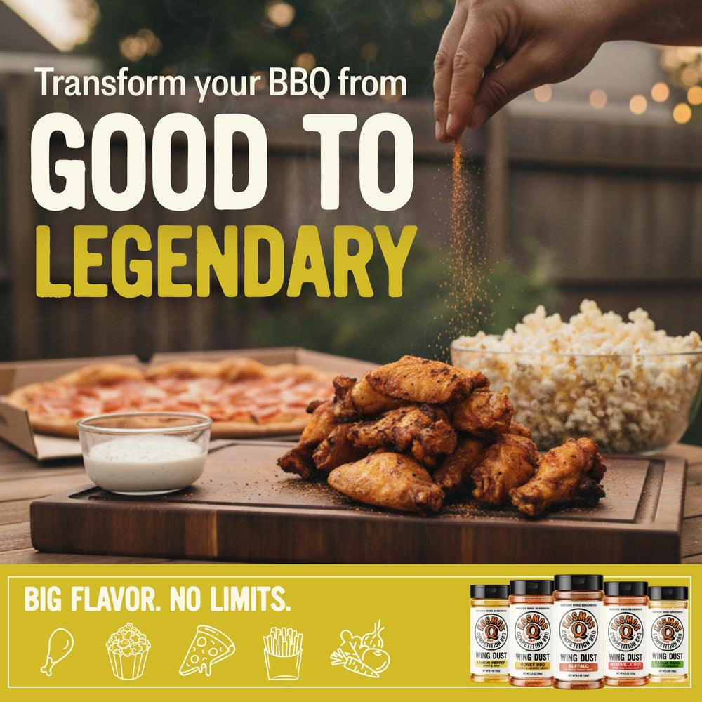 Kosmos Q Lemon Pepper Dust on fish fillets for a citrusy peppery finish