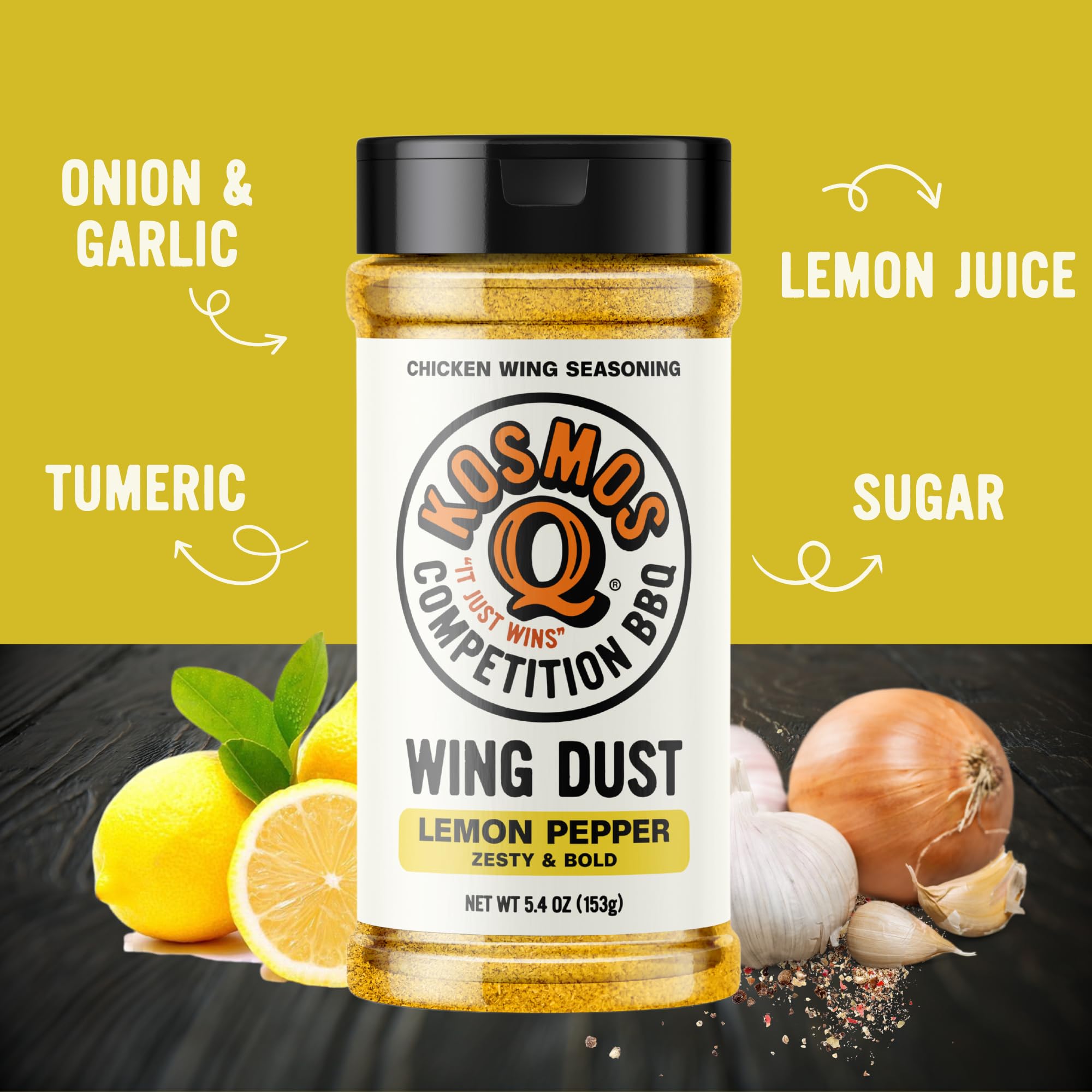 Kosmos Q Lemon Pepper Dust on popcorn delivers zesty savory punch