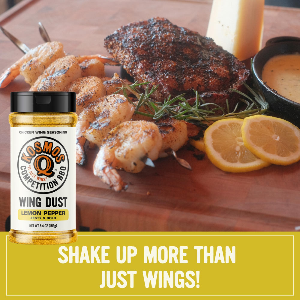 Kosmos Q Lemon Pepper Dust elevates turkey wings with vibrant citrus depth
