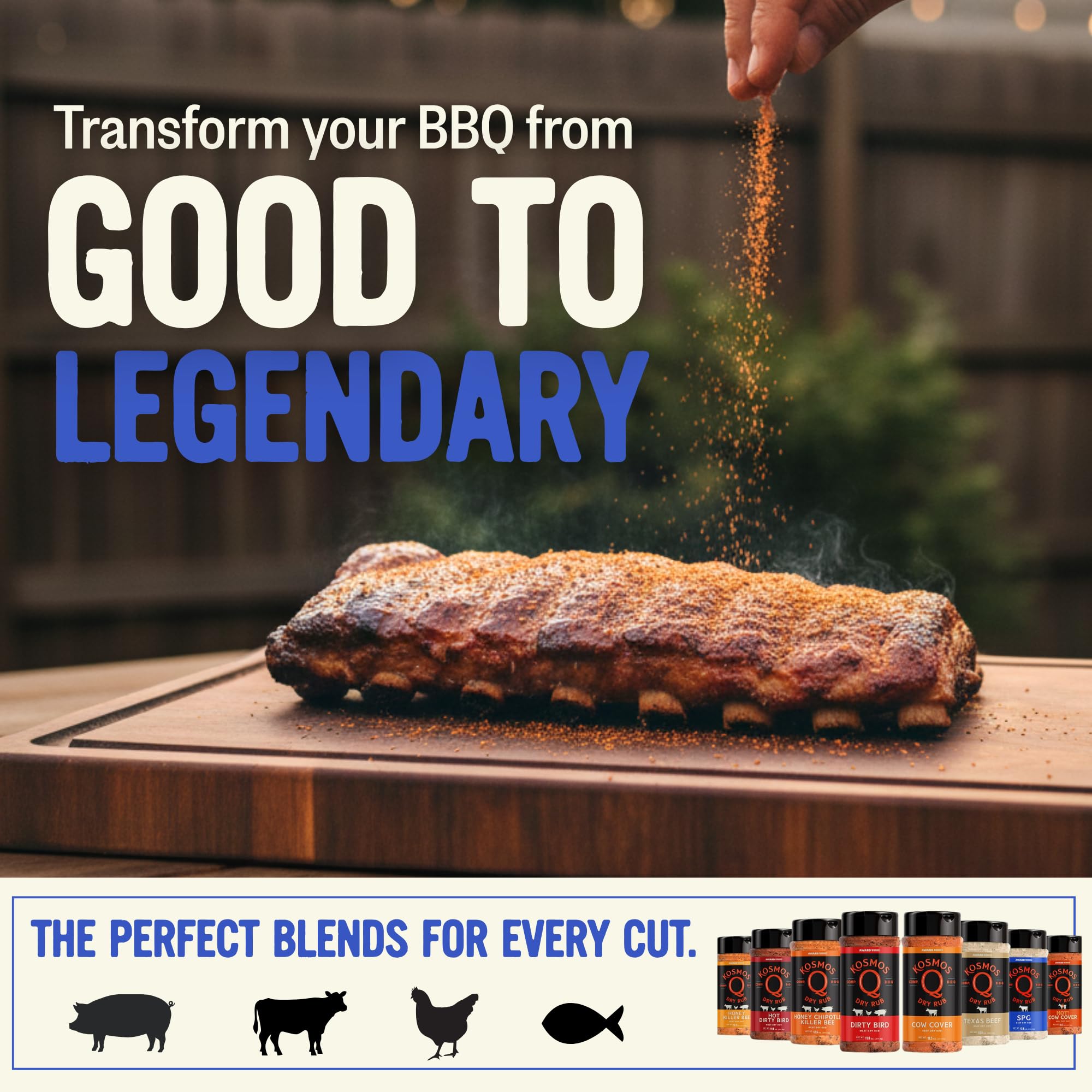 Kosmos Q SPG BBQ Dry Rub used on vegetables for a savory finish.