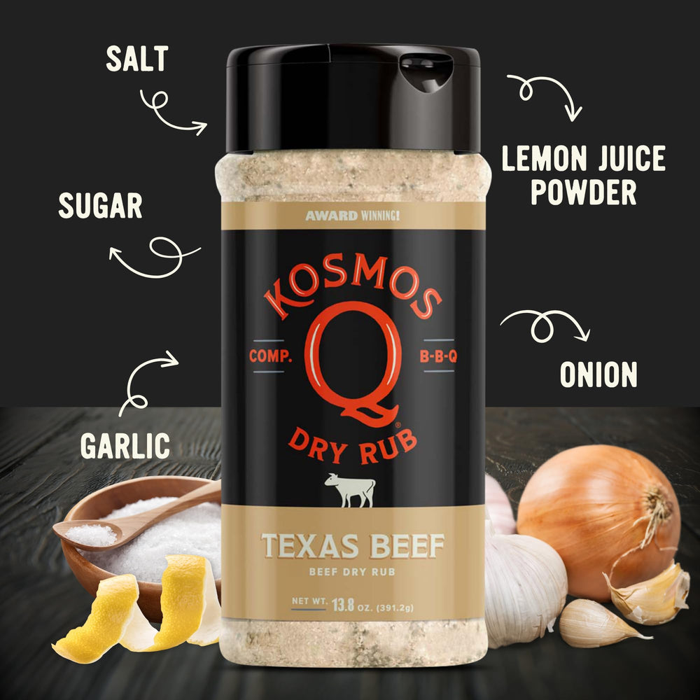 Kosmos Q Texas Beef Rub ingredients close-up highlighting real ingredients.