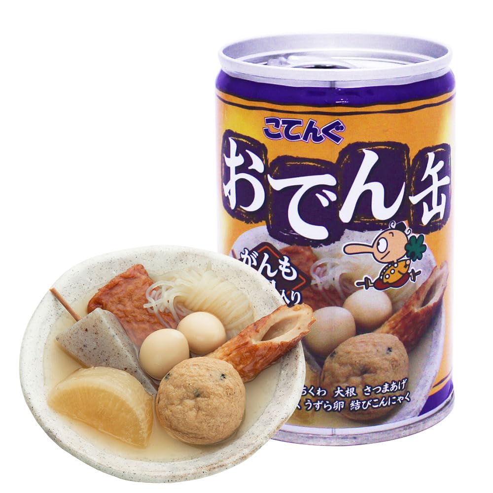 Koten-gu canned oden with ganmo tofu and daikon for convenient snacking
