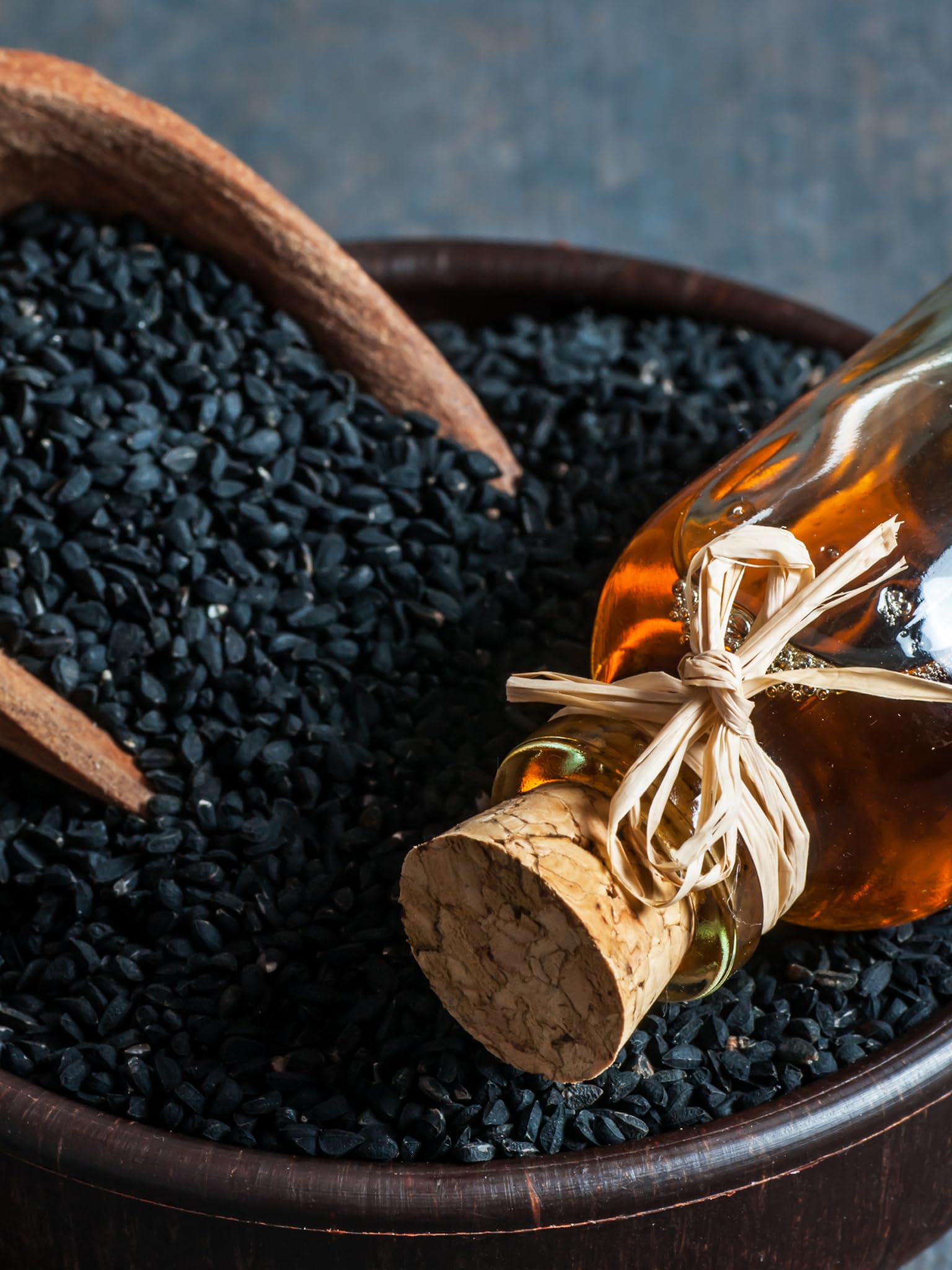 Kovafood black cumin seeds closeup, aromatic seeds ideal for spice blends and cooking