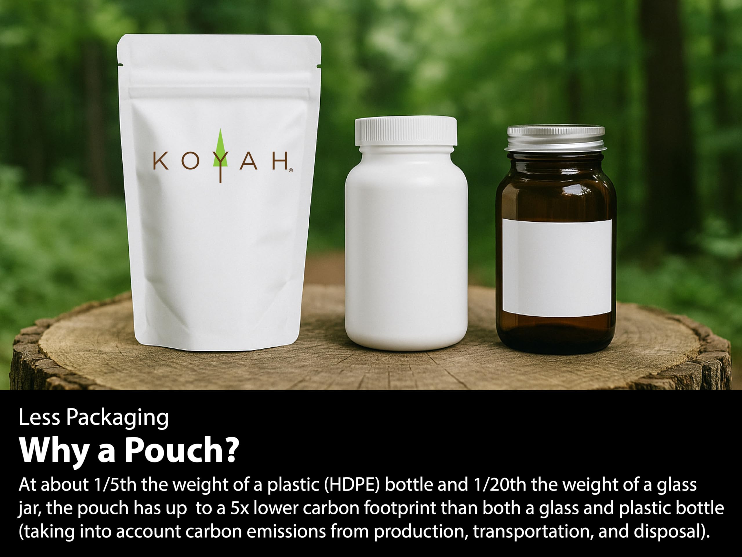 KOYAH jar shows 30 scoops for planning raspberry portions