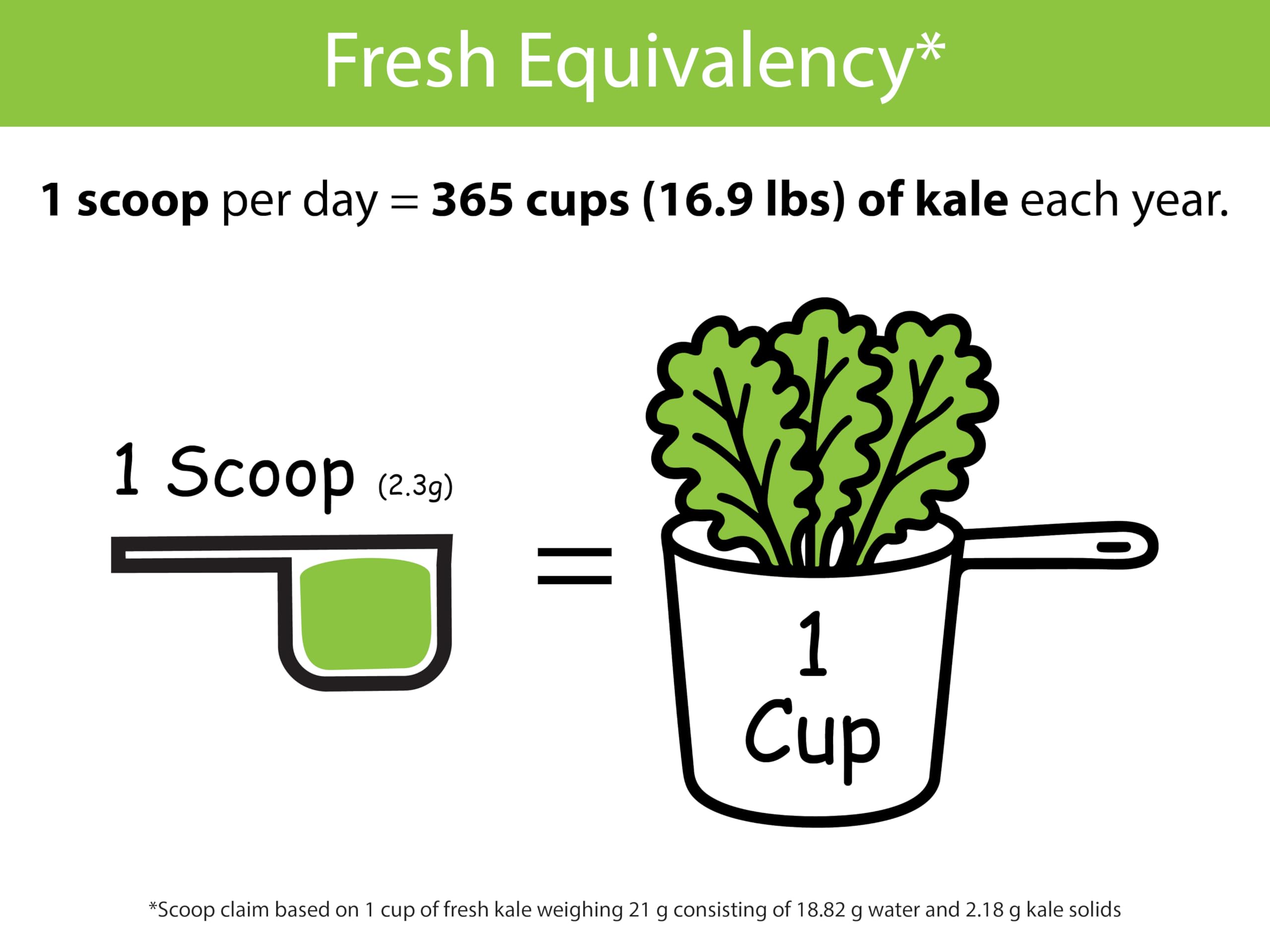 KOYAH Kale Powder ingredients only label emphasizing purity.