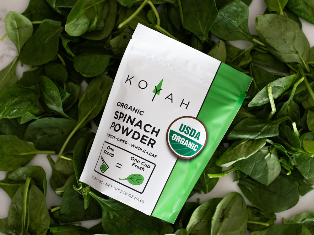 KOYAH Spinach Powder freeze-dried process preserves nutrients and cellular structure.