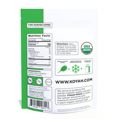 KOYAH Spinach Powder scoop close-up highlighting easy portioning for meals.