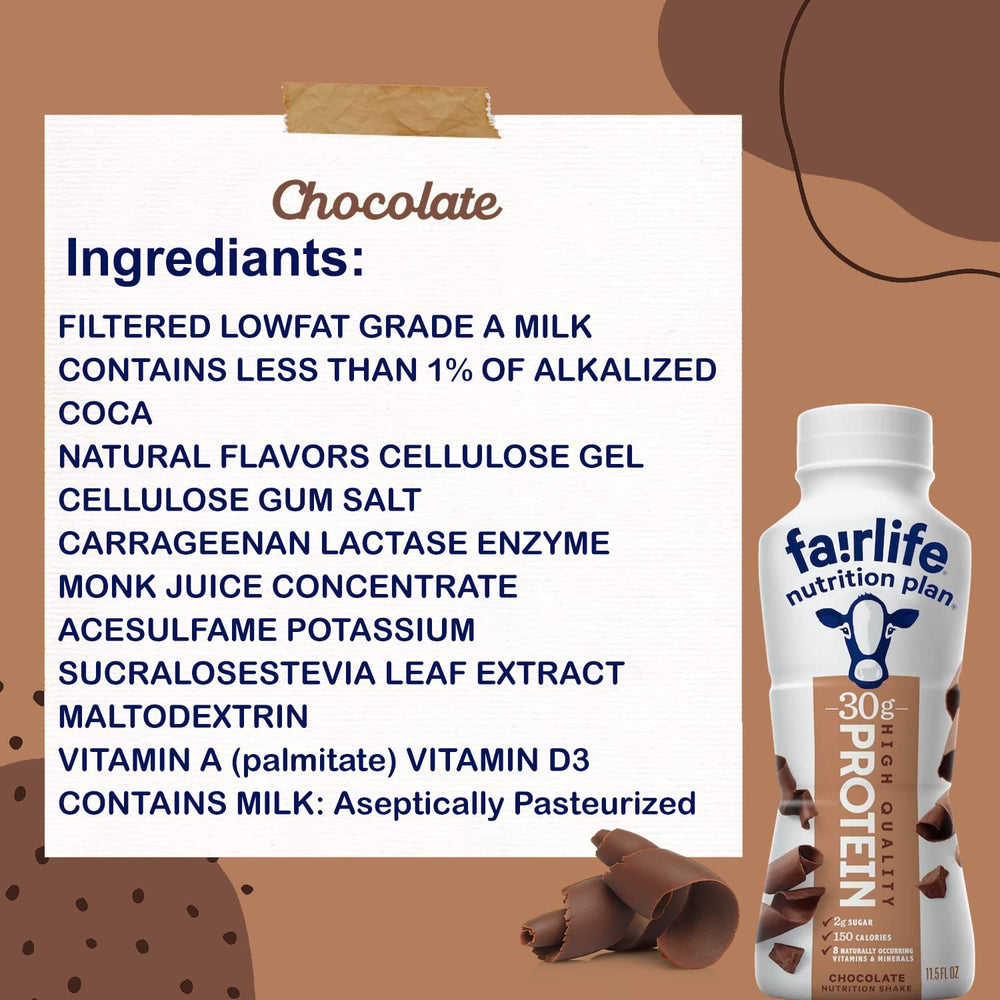 Kozy Home Fairlife label highlights lactose-free formula for dairy-sensitive shoppers.