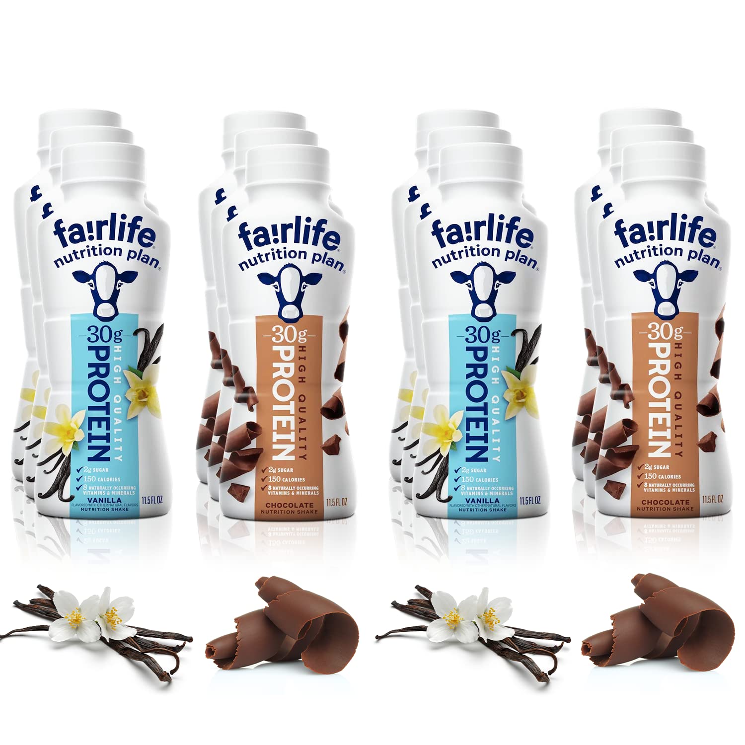 Kozy Home Fairlife vanilla bottle with 30g protein, lactose-free option for busy mornings.