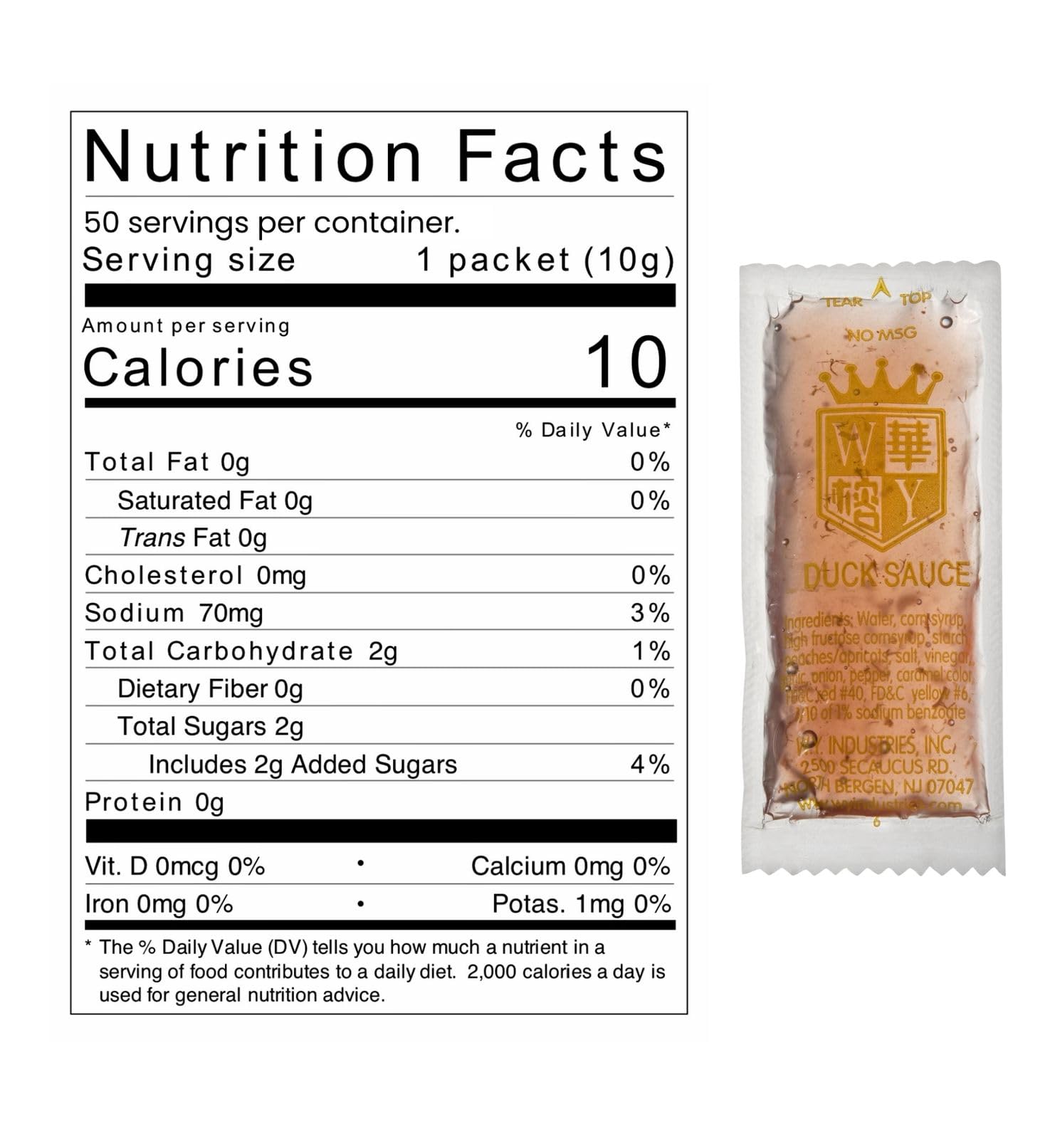KPAK duck sauce packets in use at home with takeout dishes