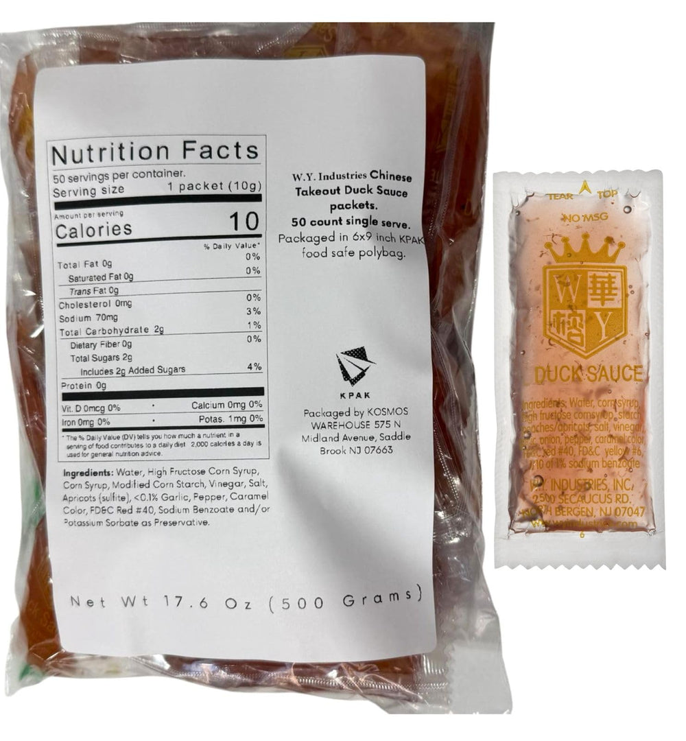 KPAK food-safe polybag packaging keeps duck sauce packets clean