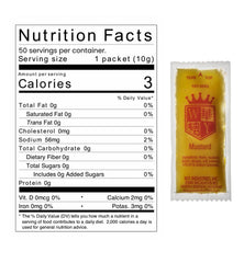 KPAK hot mustard packets add a bold kick to dumplings and egg rolls.