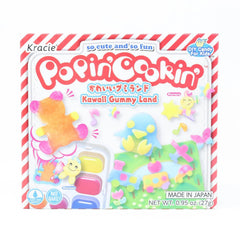 Kracie Popin' Cookin Gummy Land kit box front shows colorful candy activity