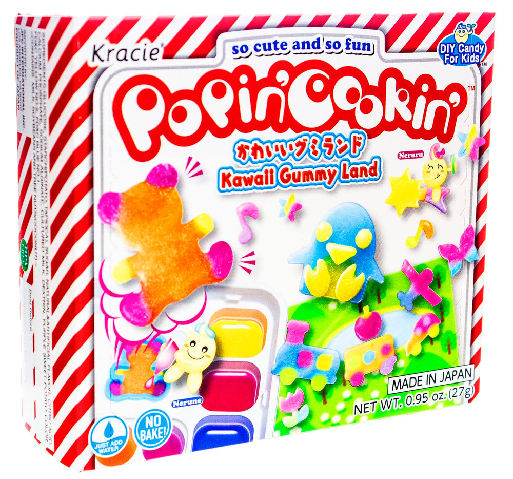 Kracie Popin' Cookin Gummy Land kit flavor packets for lemon and grape
