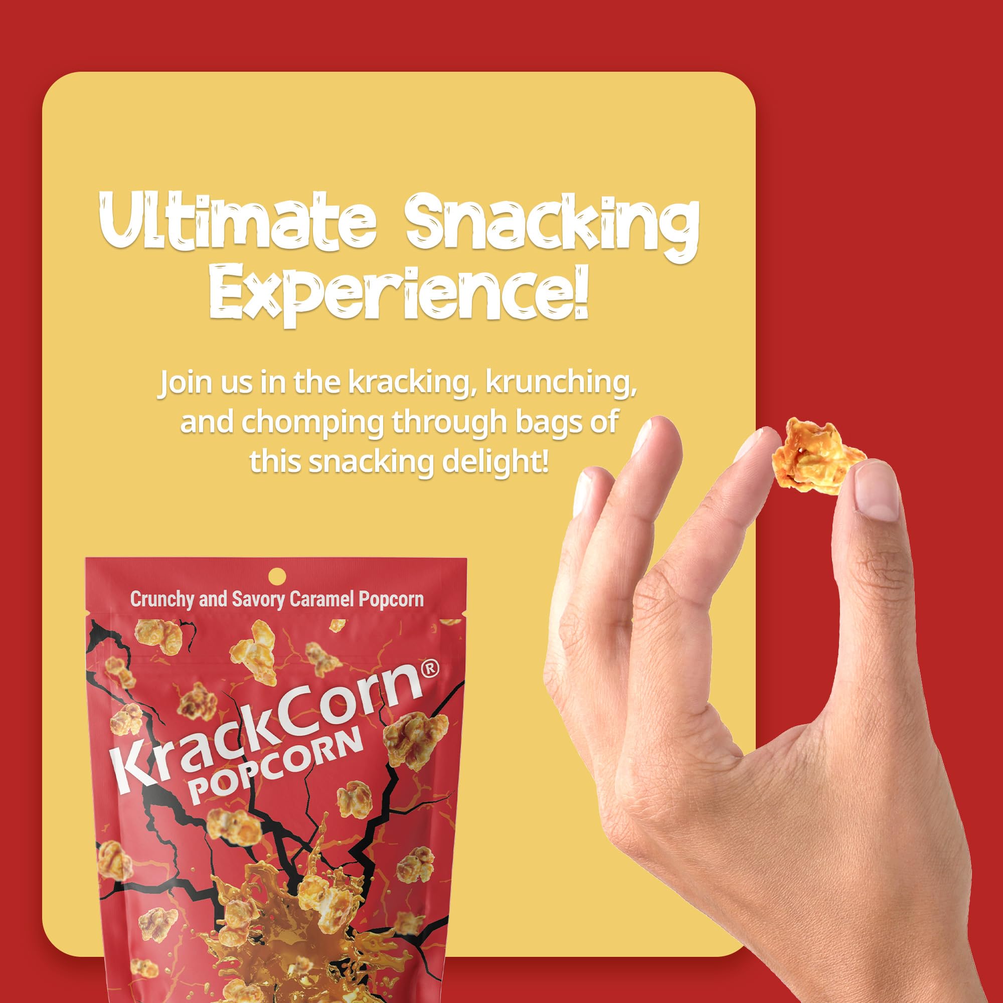 KrackCorn 11 oz bag ready for bulk party snacking.