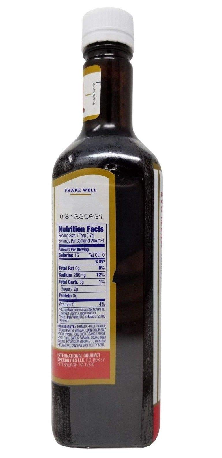 Kraft A1 Original Sauce bottle angle shows versatility with pork and chicken