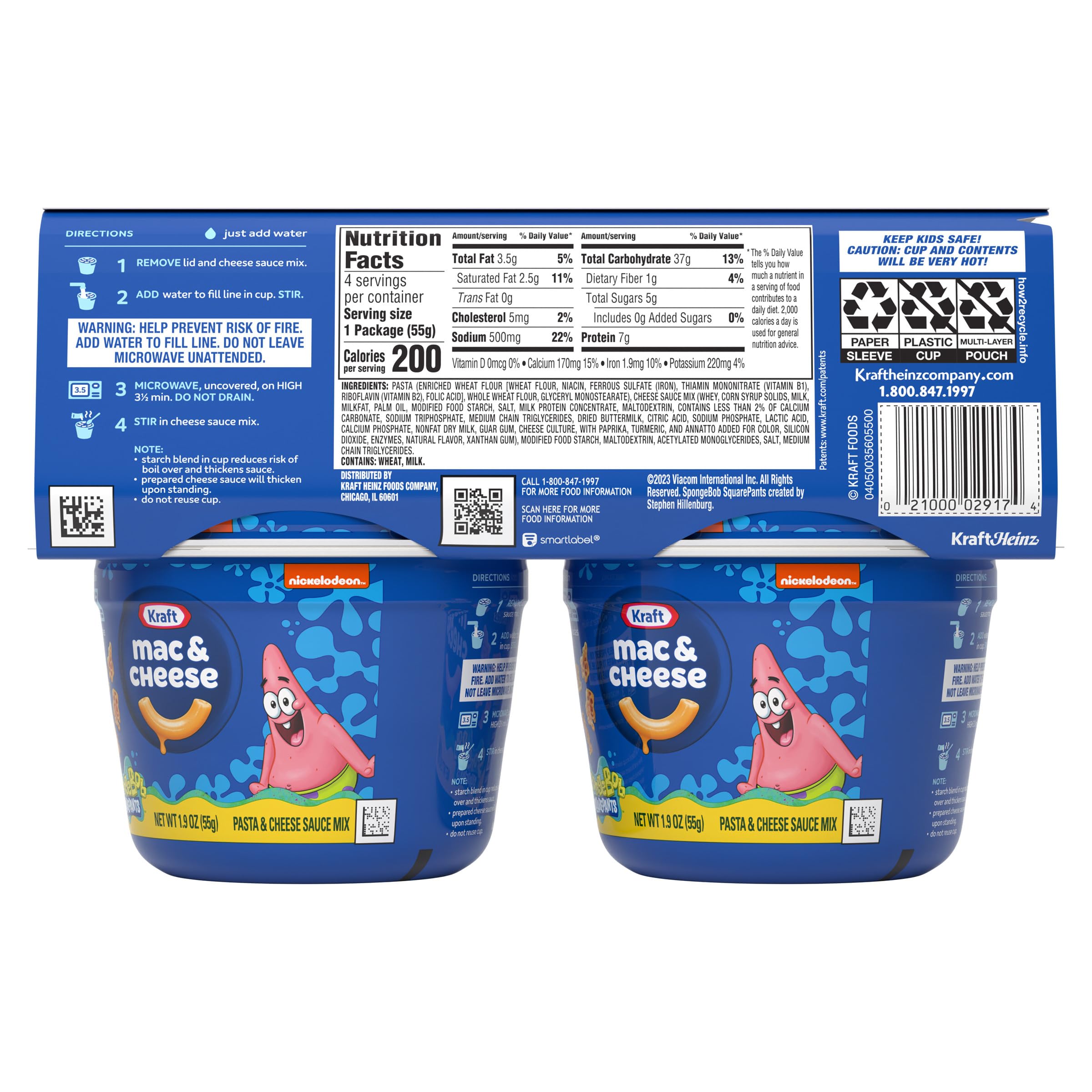 Kraft cups with no artificial flavors, preservatives, or dyes for convenience