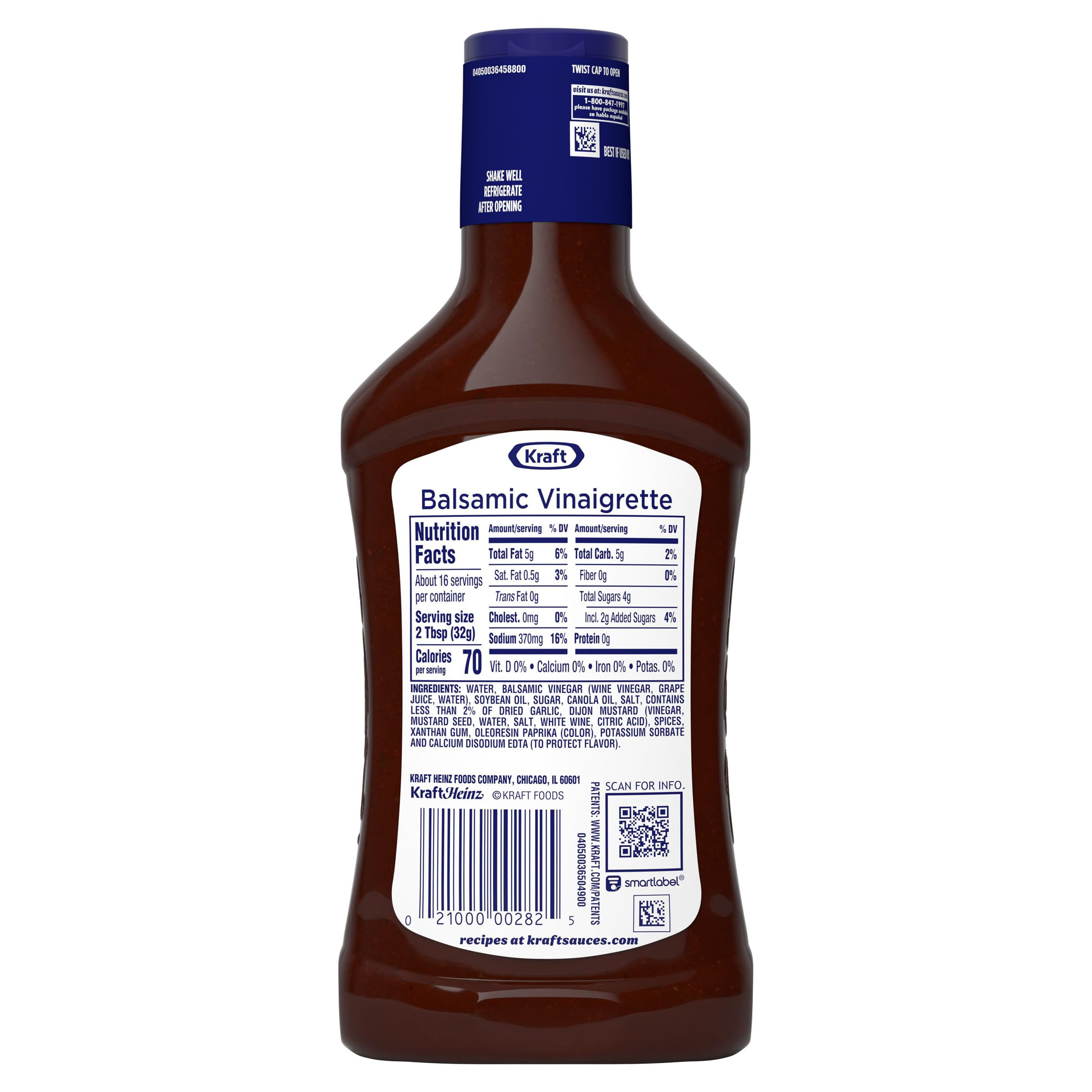 Kraft Balsamic Vinaigrette stored in the fridge after opening