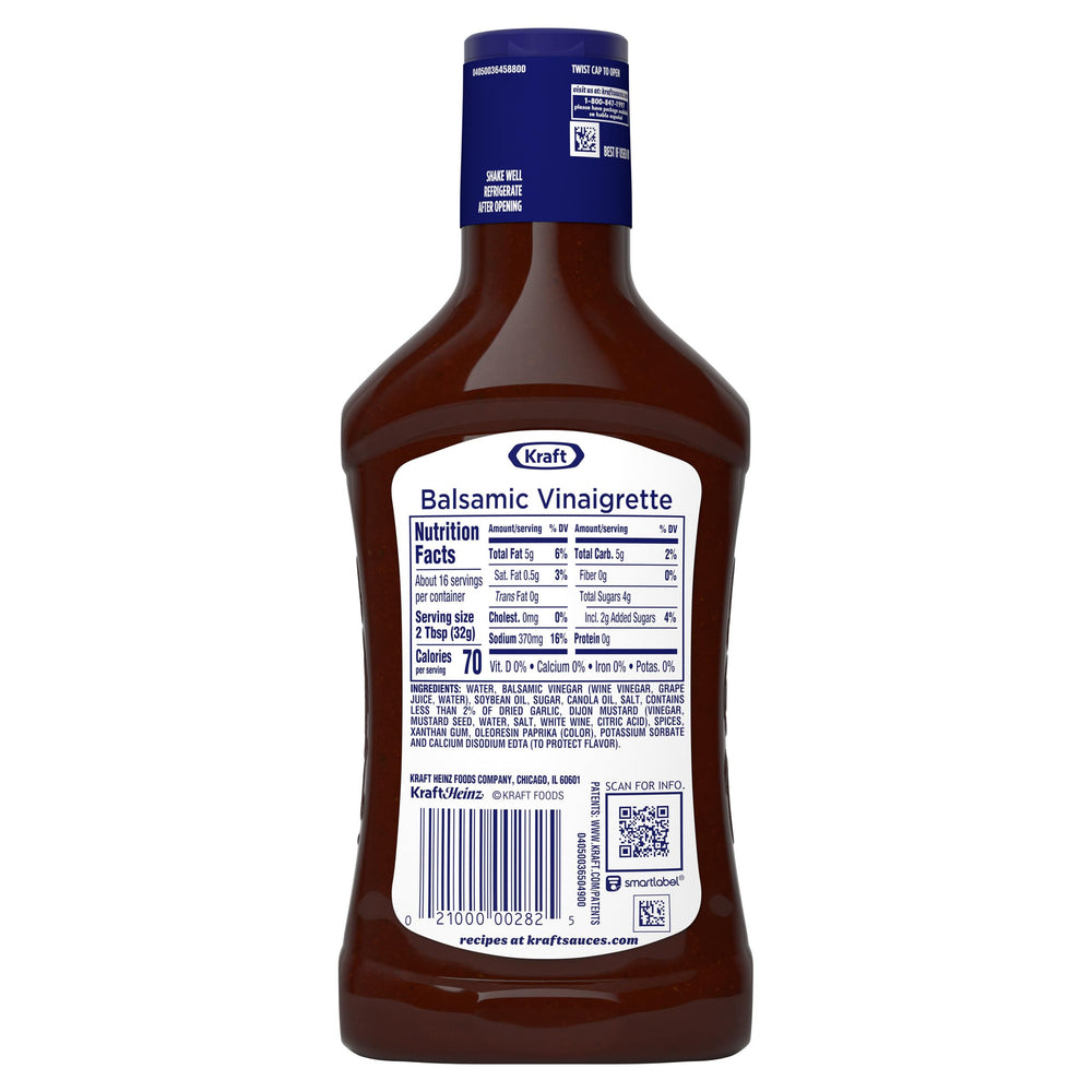 Kraft Balsamic Vinaigrette stored in the fridge after opening