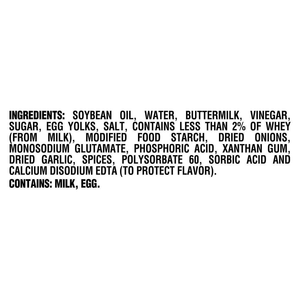 Kraft Buttermilk Ranch Dressing ingredients highlight real buttermilk flavor