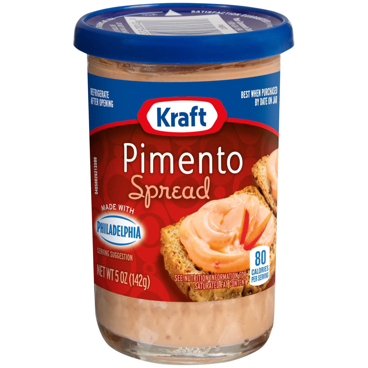 Kraft Cheese Spread Pimento jar close-up showing creamy texture for dips