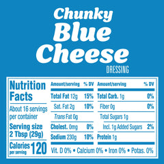 Kraft Chunky Blue Cheese Dressing bottle ready for dipping chicken tenders