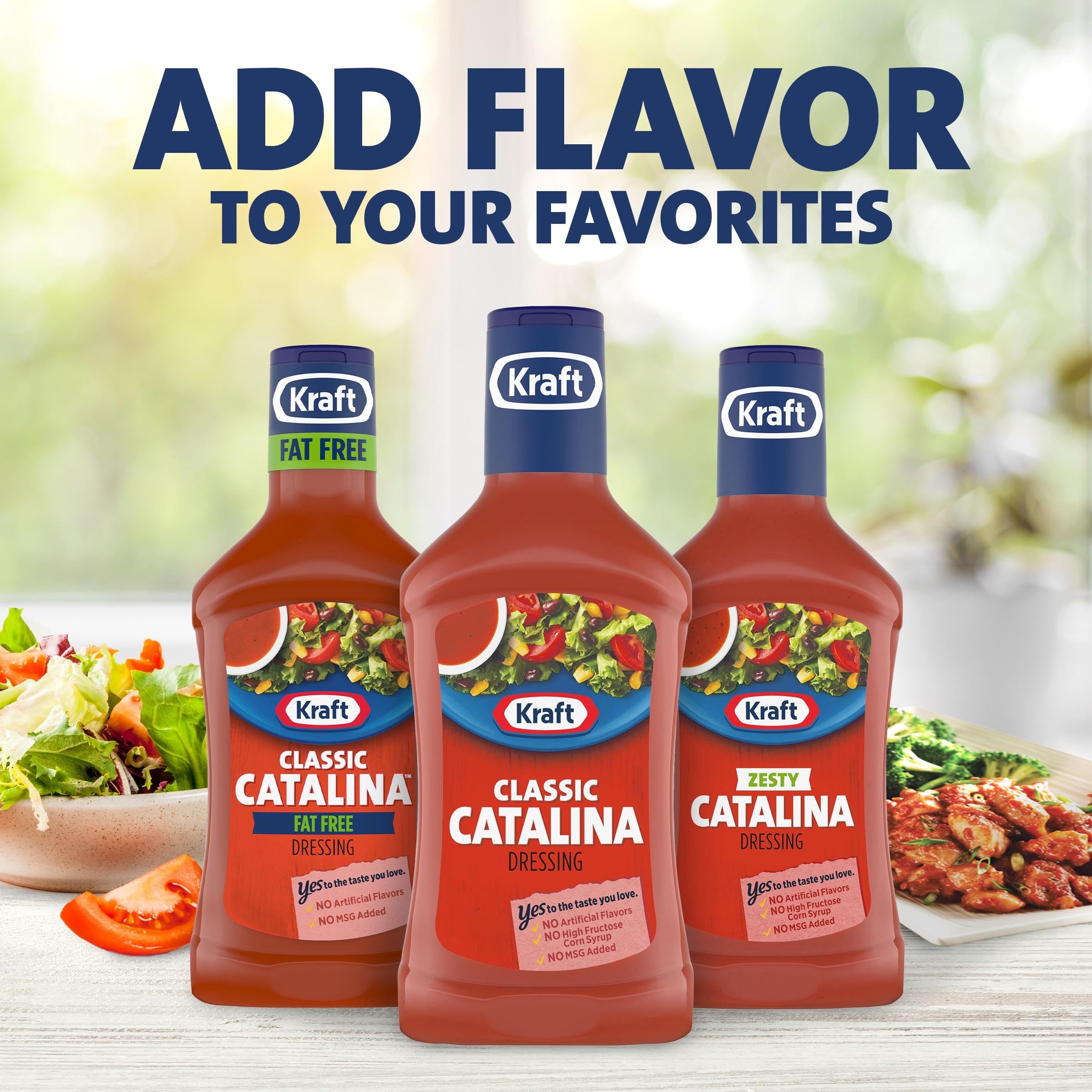 Kraft Classic Catalina Dressing taco night setup, adds sweet-tangy brightness.