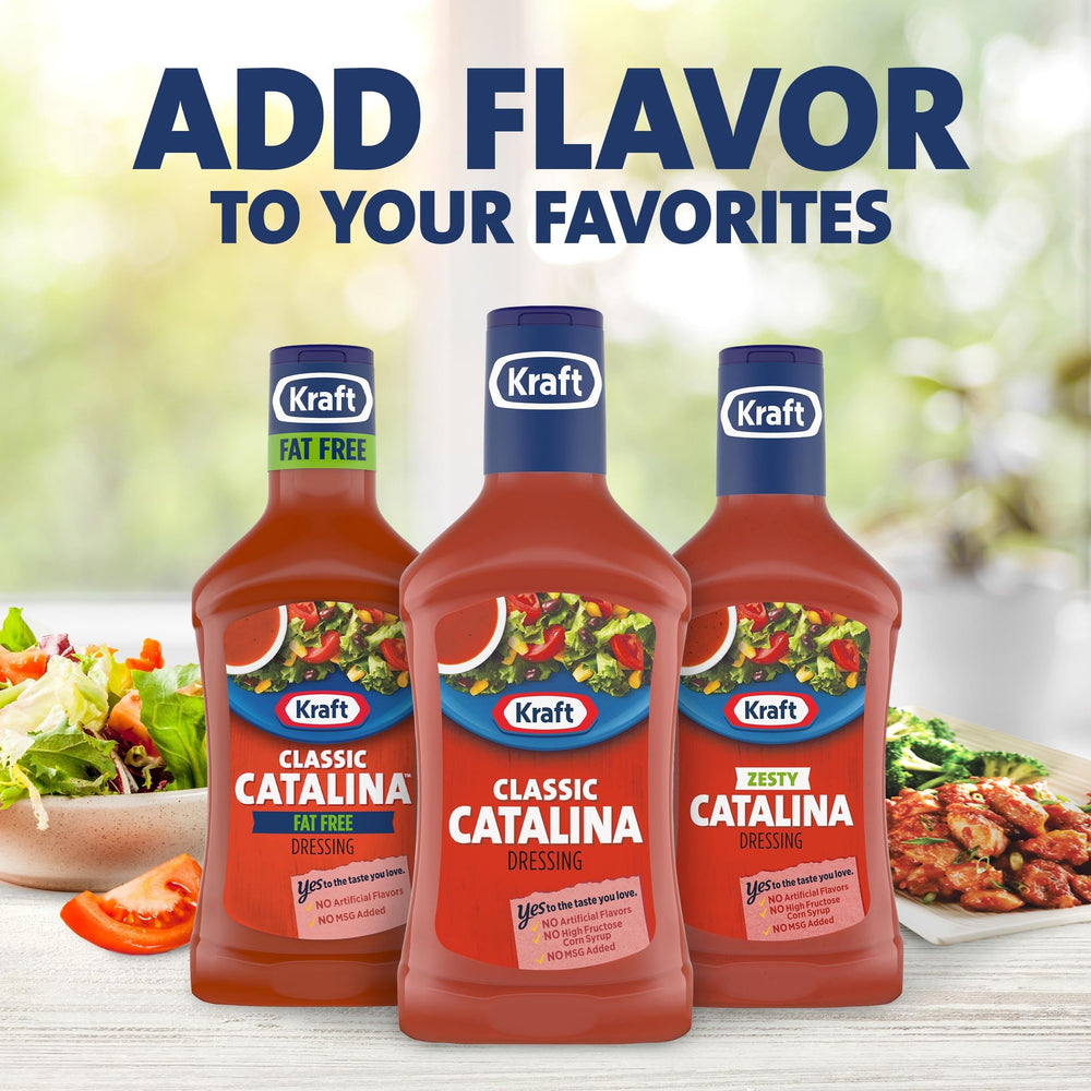 Kraft Classic Catalina Dressing taco night setup, adds sweet-tangy brightness.