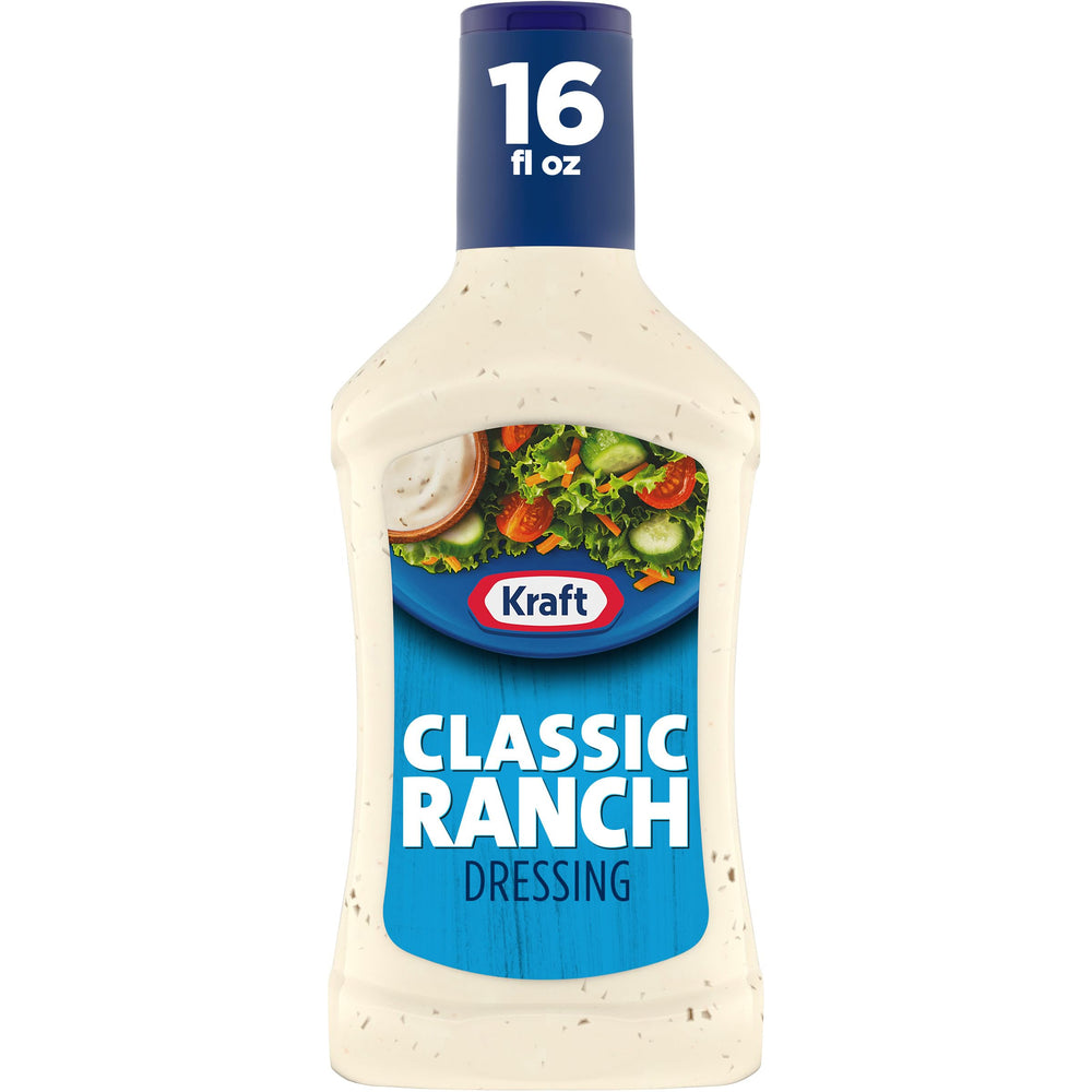 Kraft Classic Ranch bottle front showing real buttermilk flavor for salads.