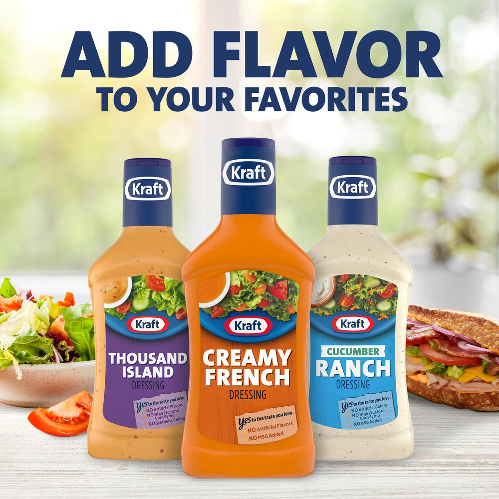 Kraft Creamy French Dressing chicken marinade suggests flavorful, juicy results.