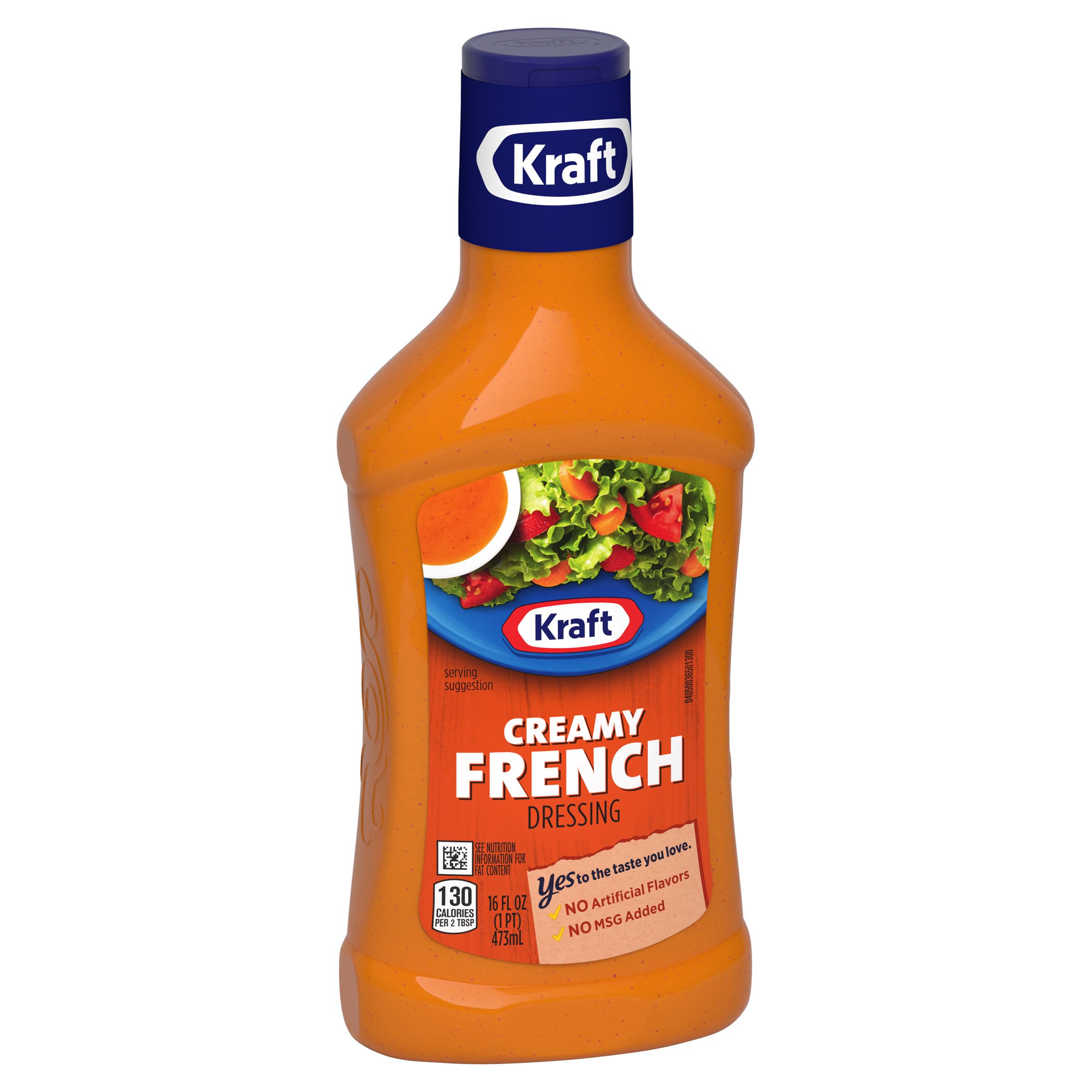 Kraft Creamy French Dressing orange color evokes classic diner appeal.