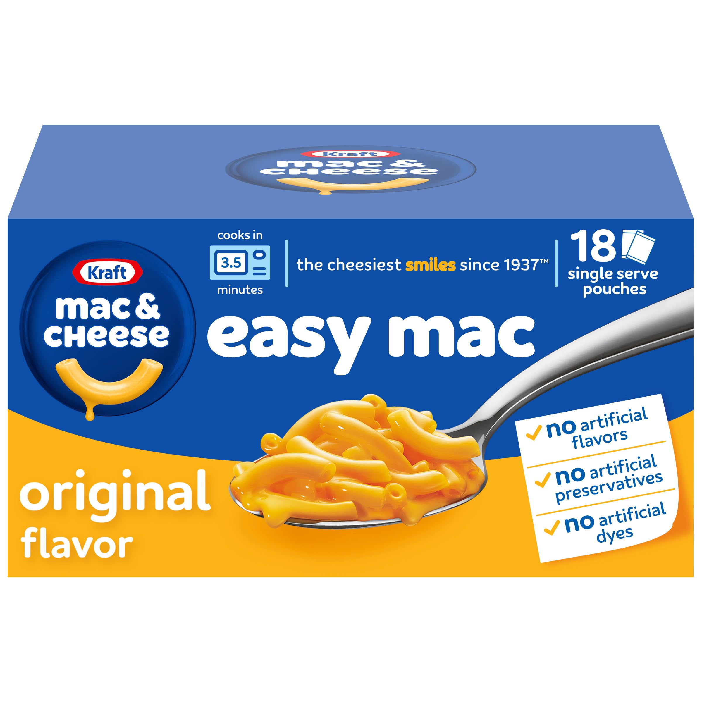 Kraft Easy Mac cheese box ready for quick family dinners