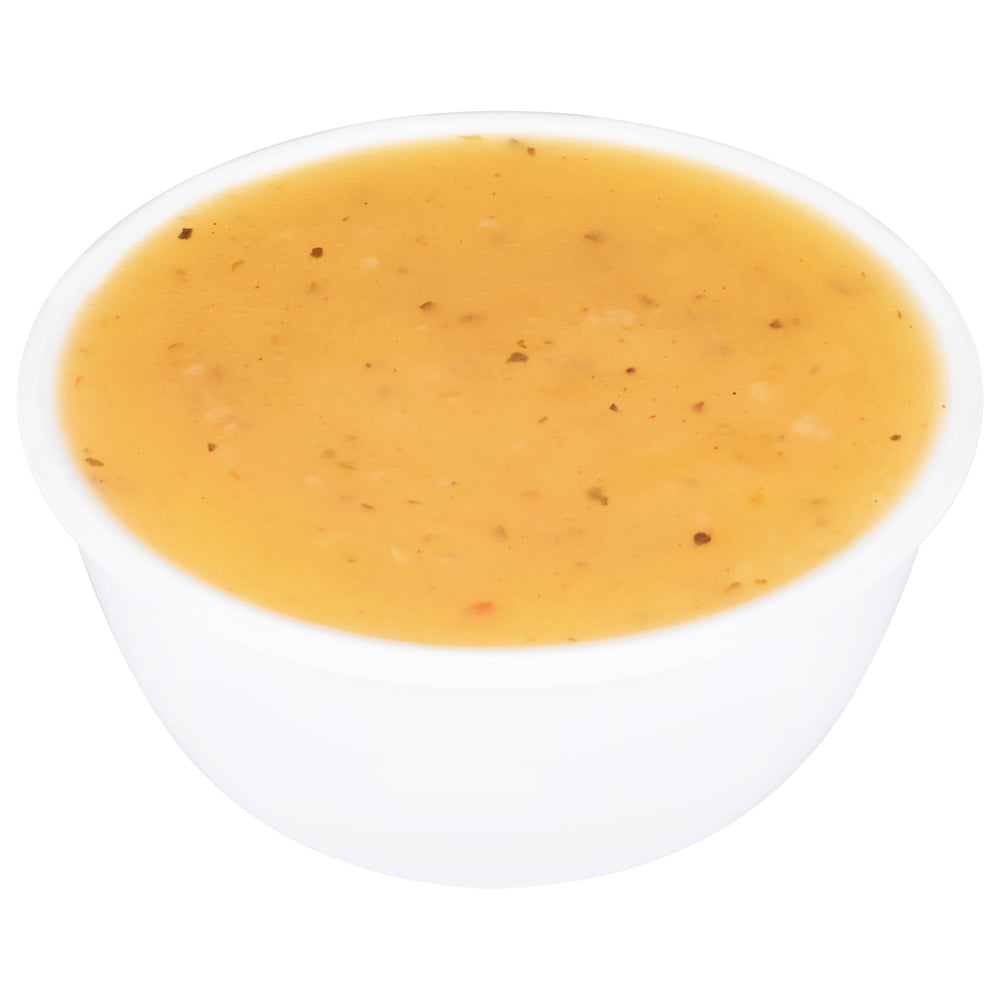 Kraft dressing in a takeout or salad bar setup signals versatile commercial use.