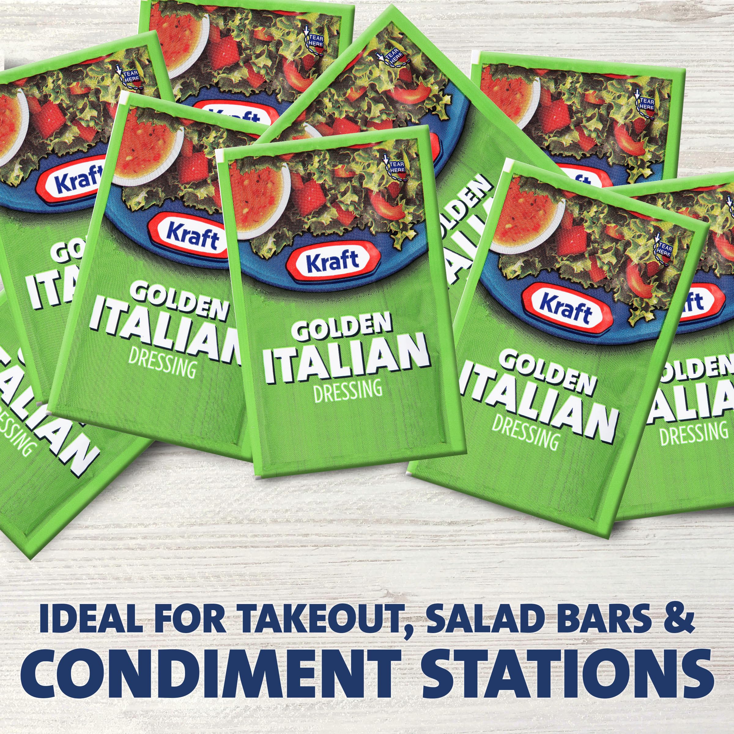 Kraft Golden Italian packaging on display emphasizes bulk, cost-effective service.