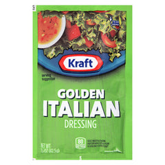 Kraft Golden Italian dressing packets, 60-count, ready for easy serving at the table or bar.