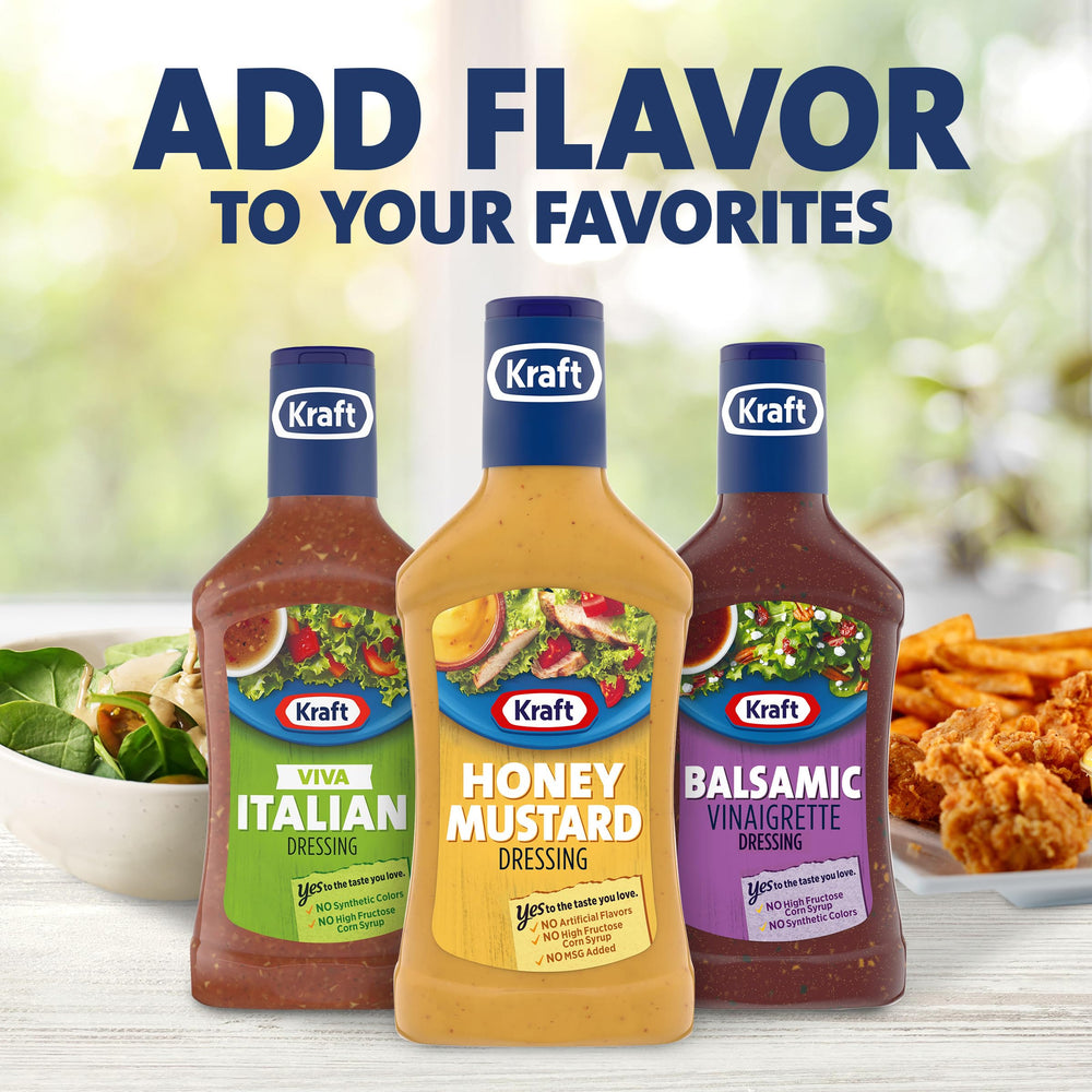 Kraft Honey Mustard Dressing bottle top designed for precise dispensing