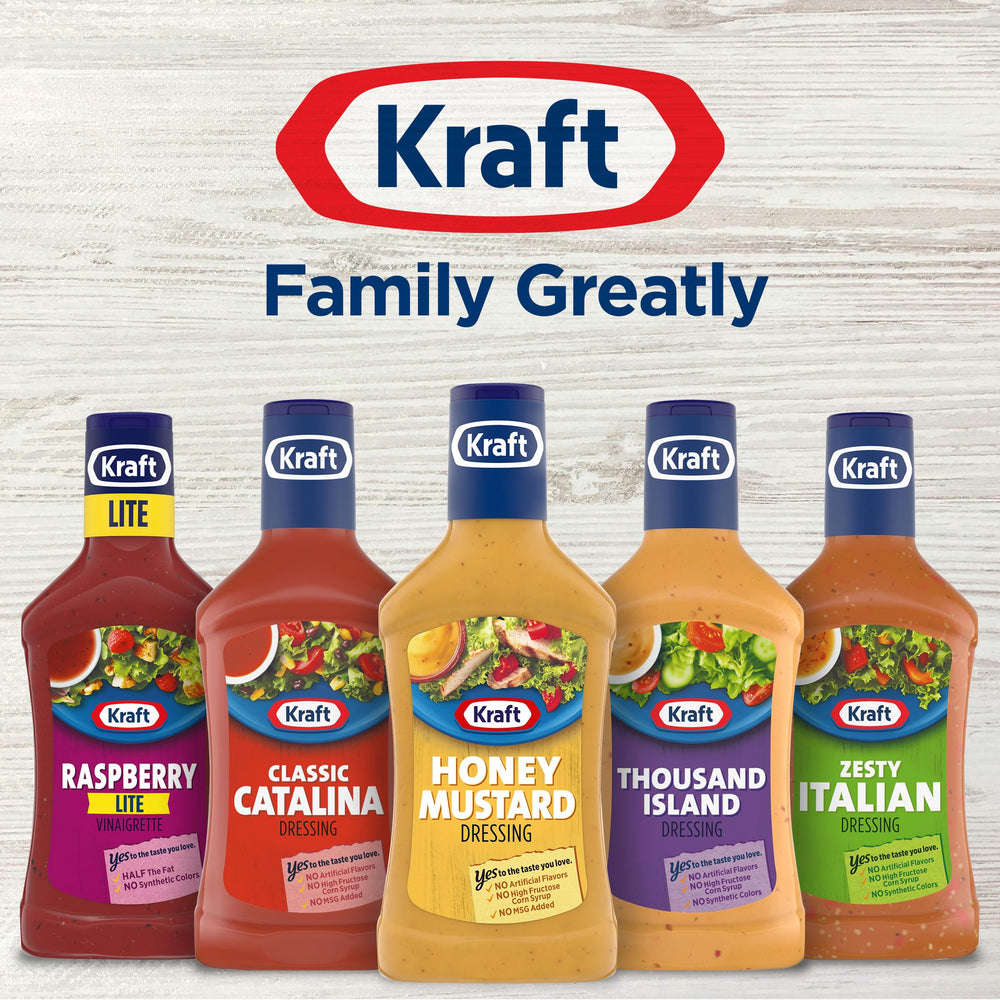 Kraft Honey Mustard Dressing ready to marinate chicken or glaze vegetables