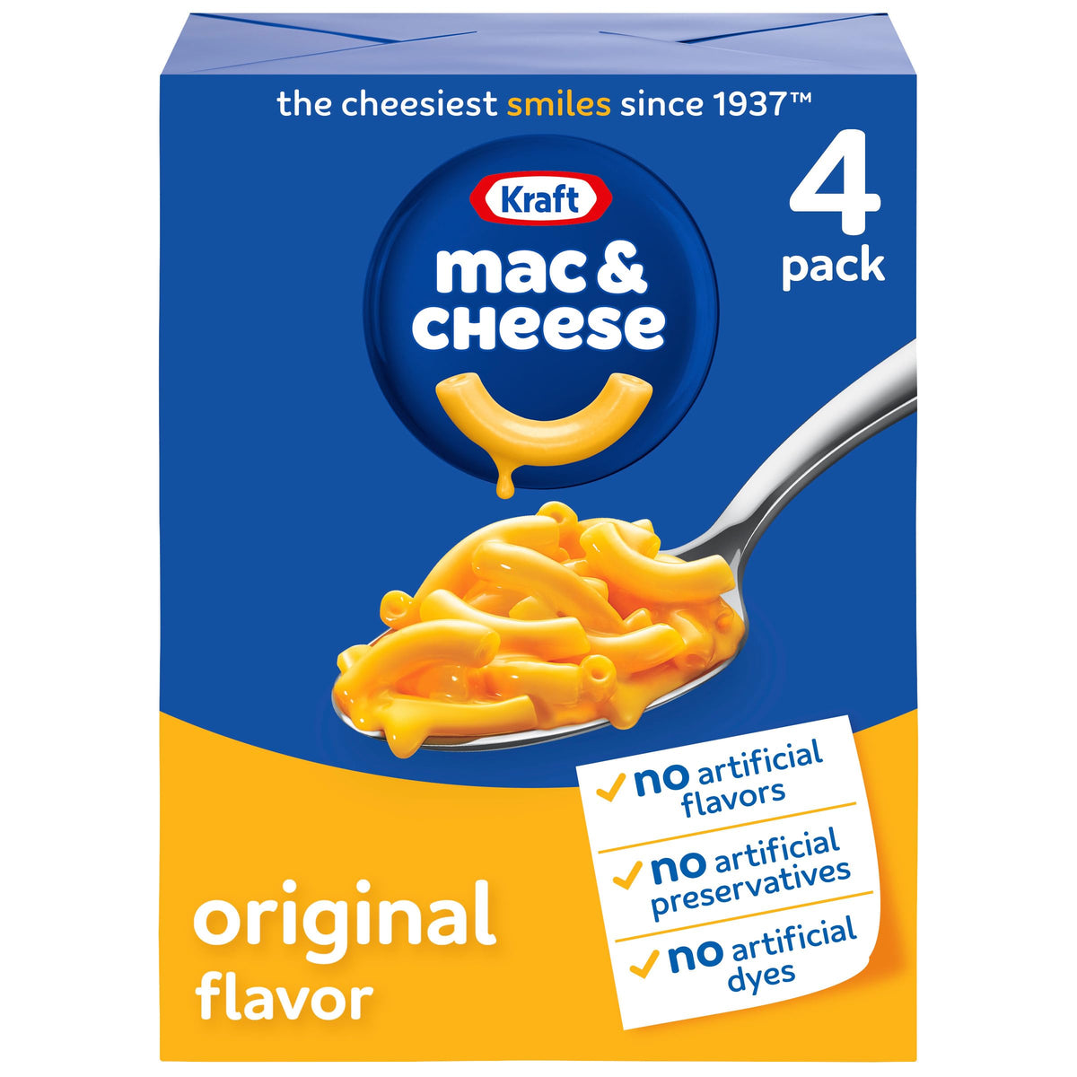 Kraft Mac and Cheese four-box pack ready for quick family dinners