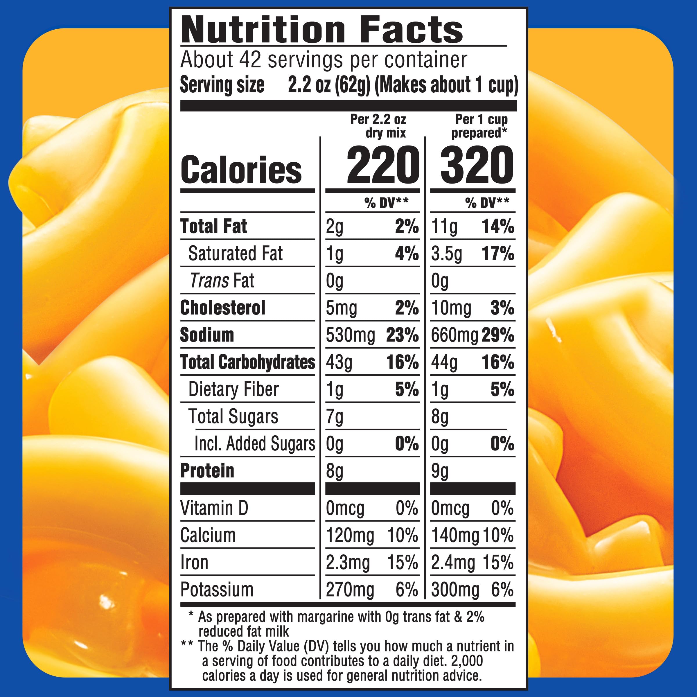 Kraft Mac and Cheese no artificial label close-up for simple ingredients.