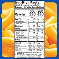 Kraft Mac and Cheese no artificial label close-up for simple ingredients.