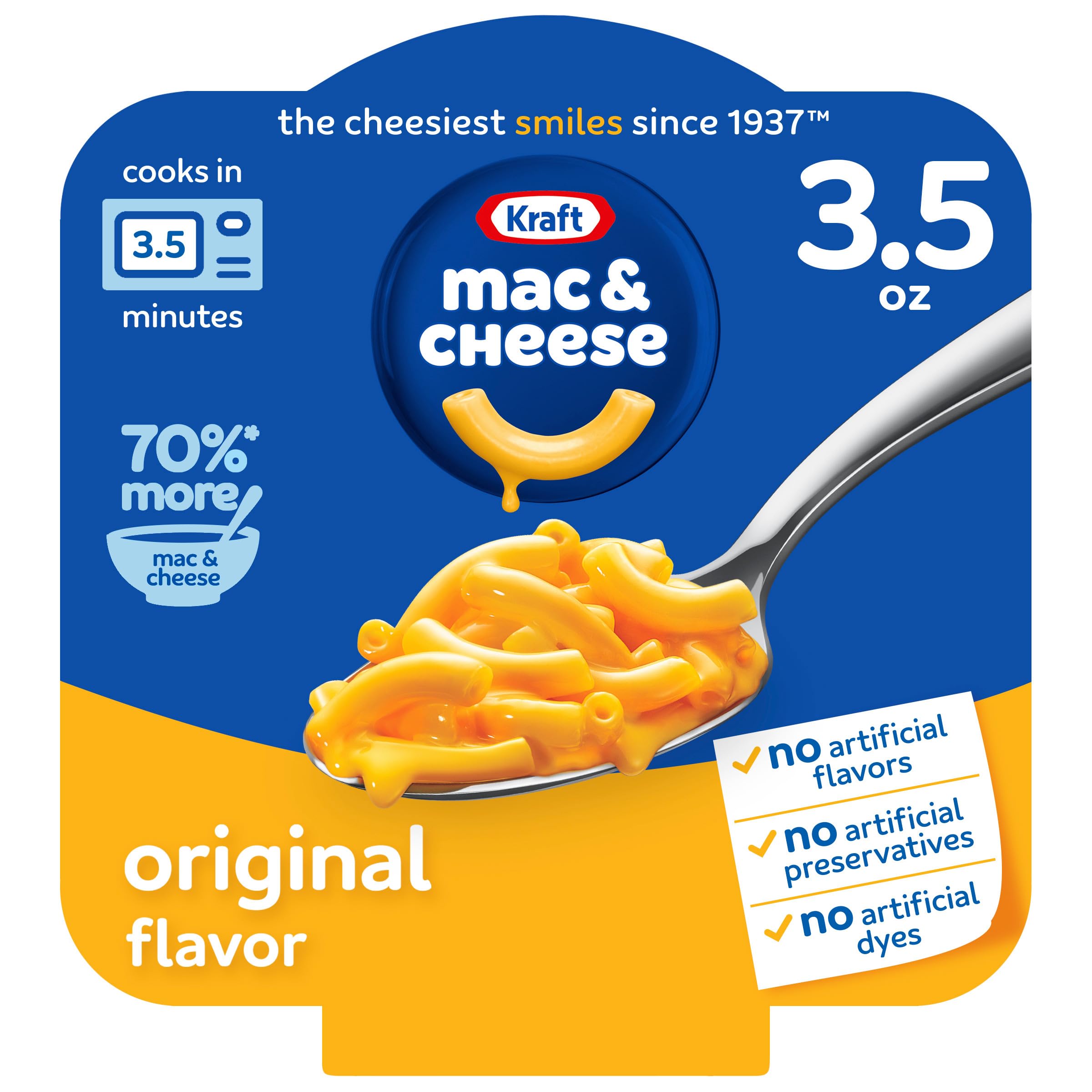 Kraft Mac & Cheese bowl with macaroni pasta and creamy sauce ready to eat.