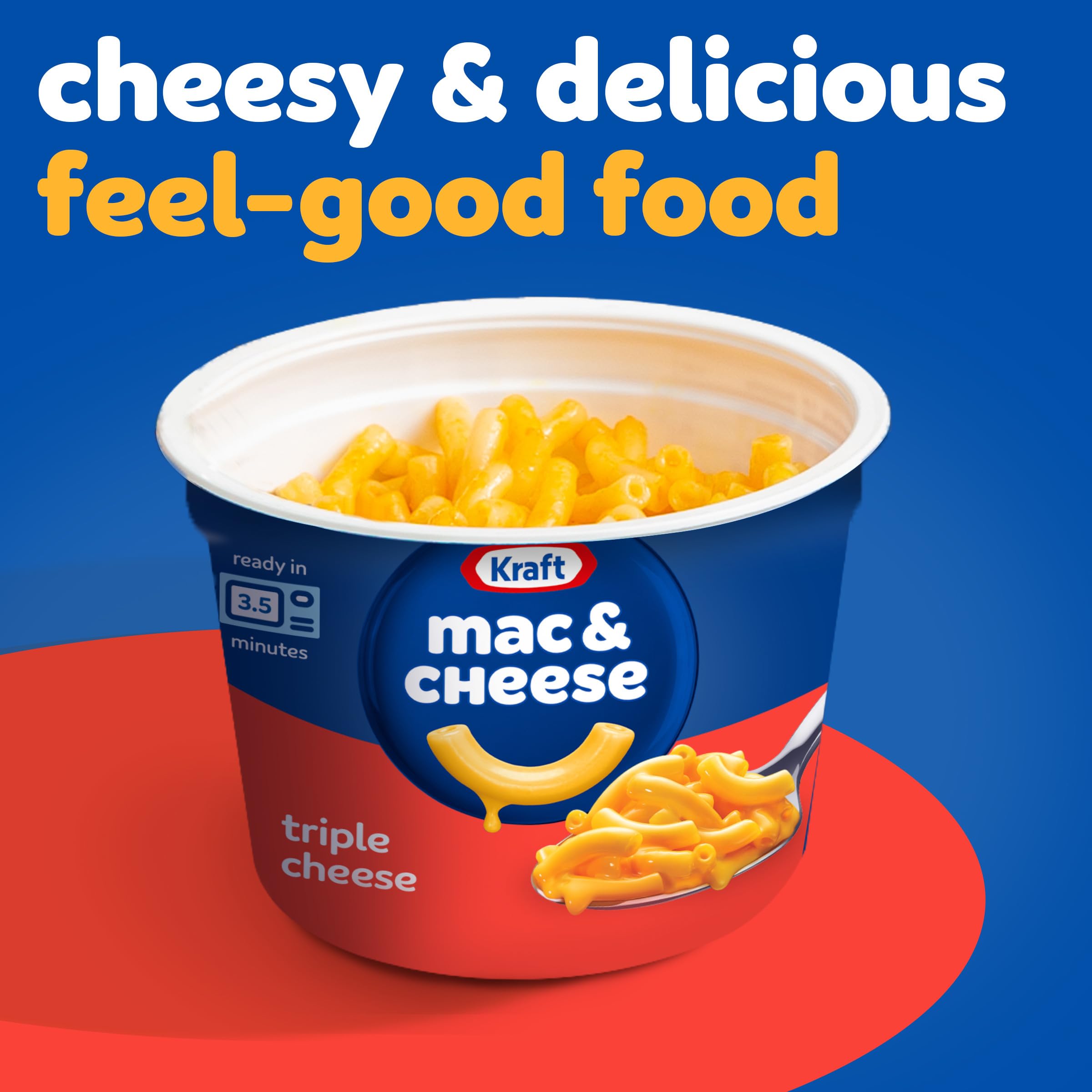 Kraft Mac & Cheese cups on pantry shelf for easy meals