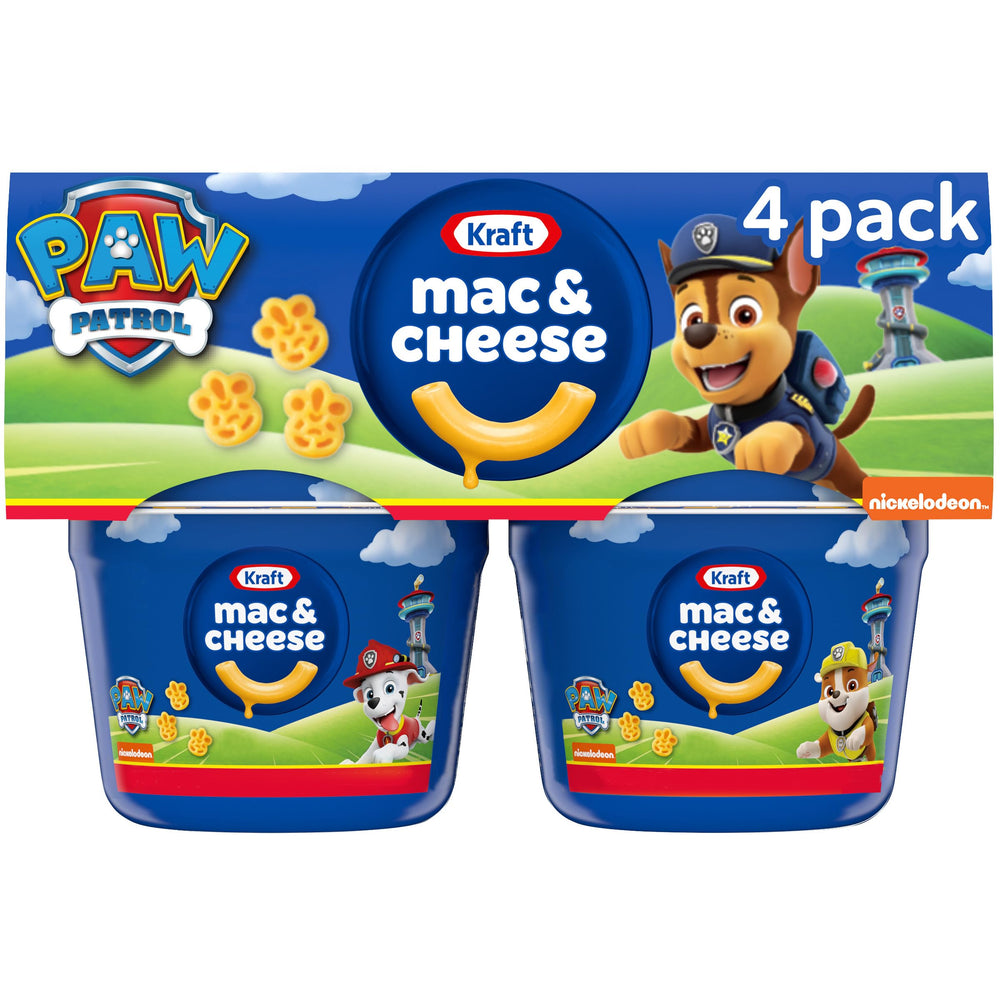 Kraft Mac and Cheese Paw Patrol cups front view for kid-friendly meals
