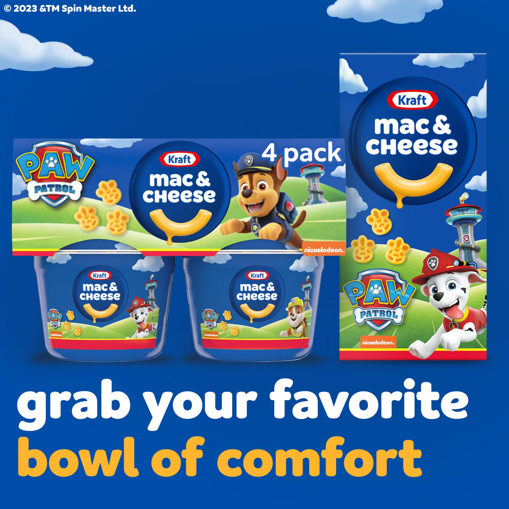 Kraft Mac and Cheese Paw Patrol cups ideal for kids meals