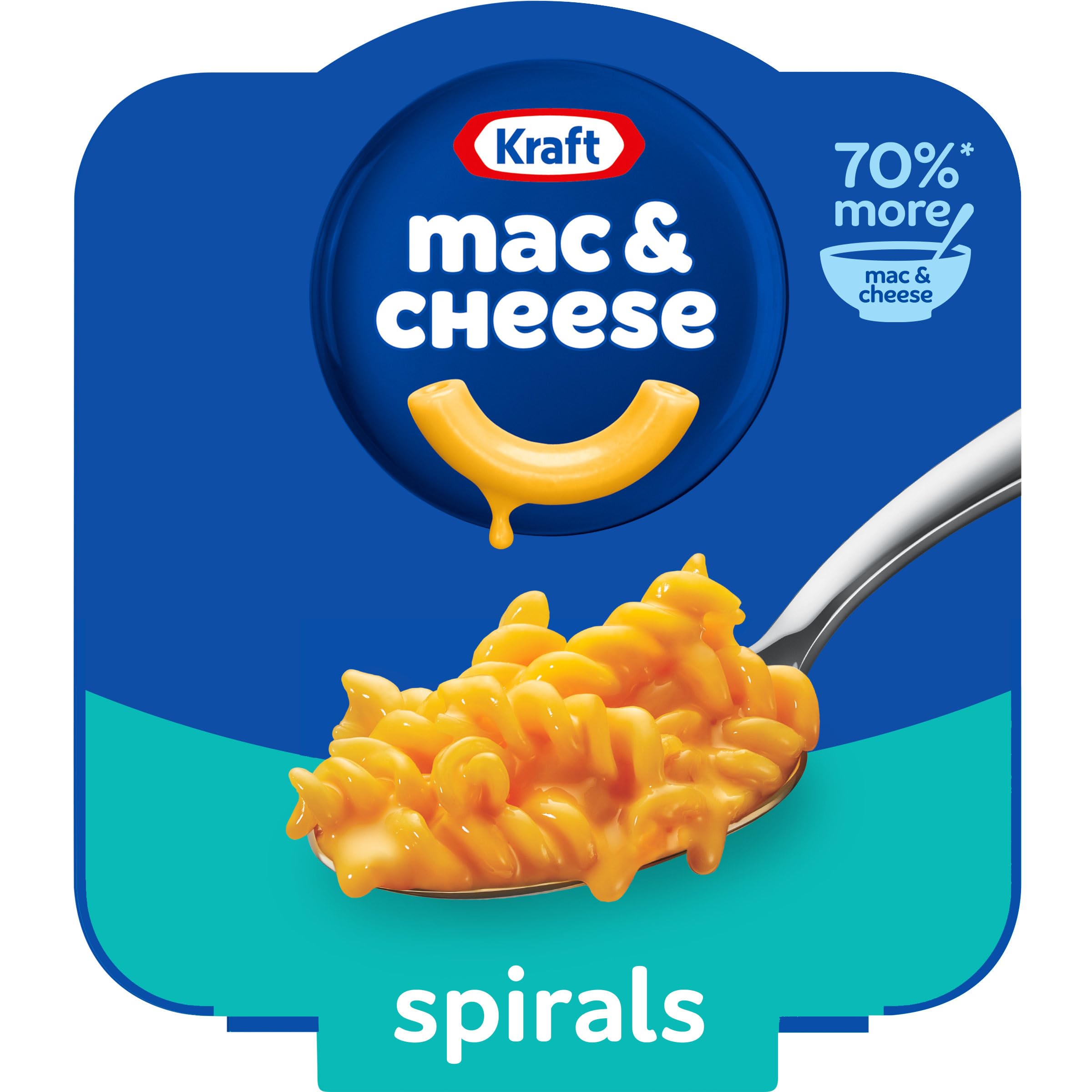 Kraft Mac & Cheese Spirals Bowl ready-to-serve for quick comfort dinners.