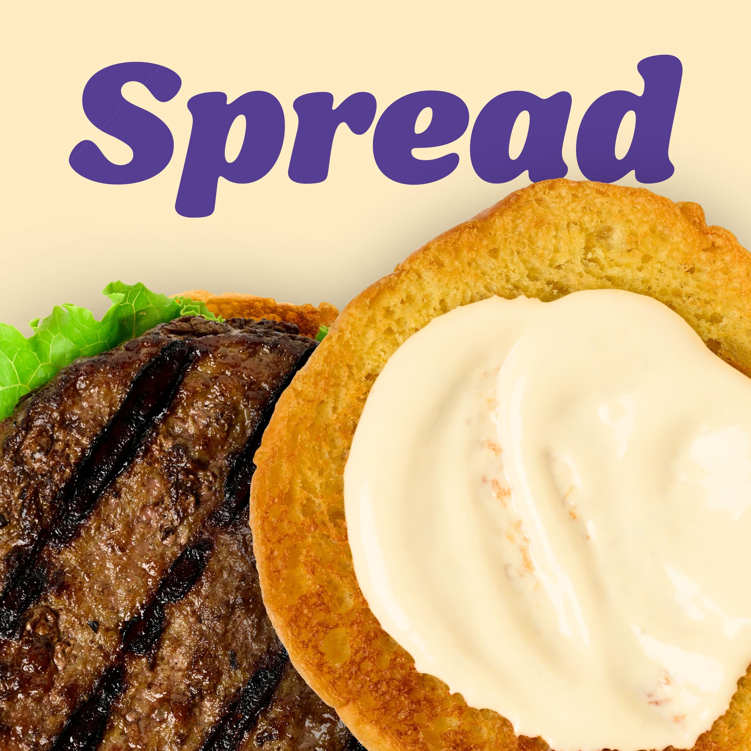 Kraft Mayo Garlic Aioli's thick texture helps it cling to toppings.