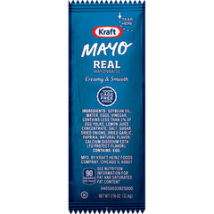 Opened Kraft mayo packet for quick dipping and spreading.