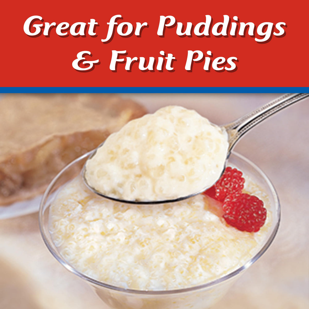 Creamy texture close-up of Kraft Minute Tapioca pudding.