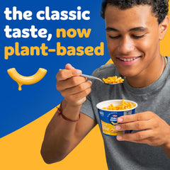 Kraft NotCo Original Mac and Cheese Cup ingredients on label show vegan, no artificial dyes.
